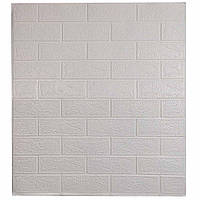 Самоклеюча декоративна 3D панель під білу цеглу 700x770x3 мм