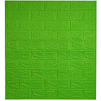 Самоклеюча декоративна 3D панель під зелену цеглу 700x770x3 мм
