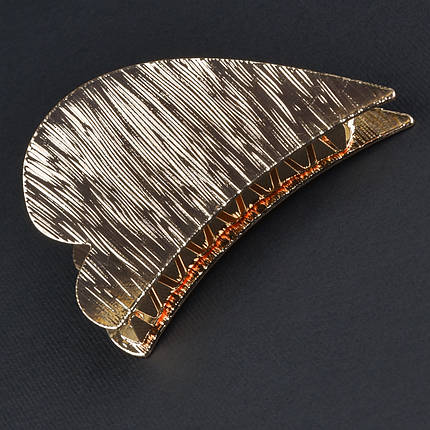 Шпилька краб металевого бронзового кольору серце з візерунками розмір 70х40х30 мм, фото 1