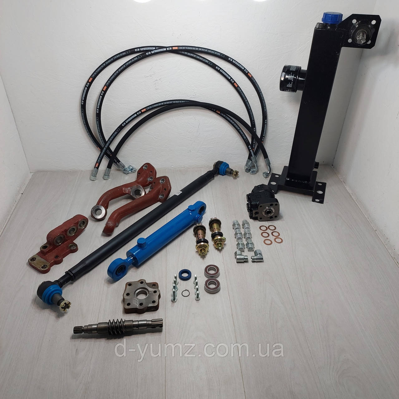 Комплект під насос дозатор МТЗ 80 з 2-х стороннім циліндром та гідробаком під ГУР, фото 1