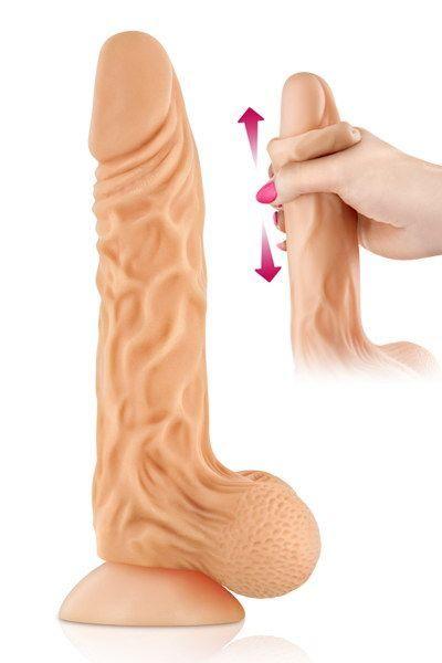 Реалістичний фалоімітатор з рухомою крайньою плоттю Real Body - Real Max