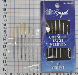 Голки для ручного шиття 18/22 Royal Needles (6 шт) золоті вушка