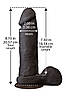 Реалістичний фалоімітатор Doc Johnson The Realistic Cock 8 inch Black - ULTRASKYN, фото 4