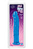 Гелевий фалоімітатор Doc Johnson Jelly Jewels - Dong with Suction Cup - Blue, фото 3