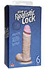 Фалоімітатор з мошонкою Doc Johnson The Realistic Cock 6 inch White - ULTRASKYN, фото 4