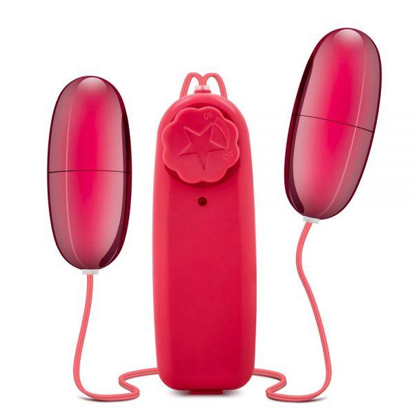 Подвійне віброяйце Blush DOUBLE POP EGGS CERISE, фото 1