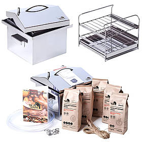 Коптильня Smoke House DeLuxe S для гарячого копчення з нержавійки, 1.5 мм. метал + Подарунок