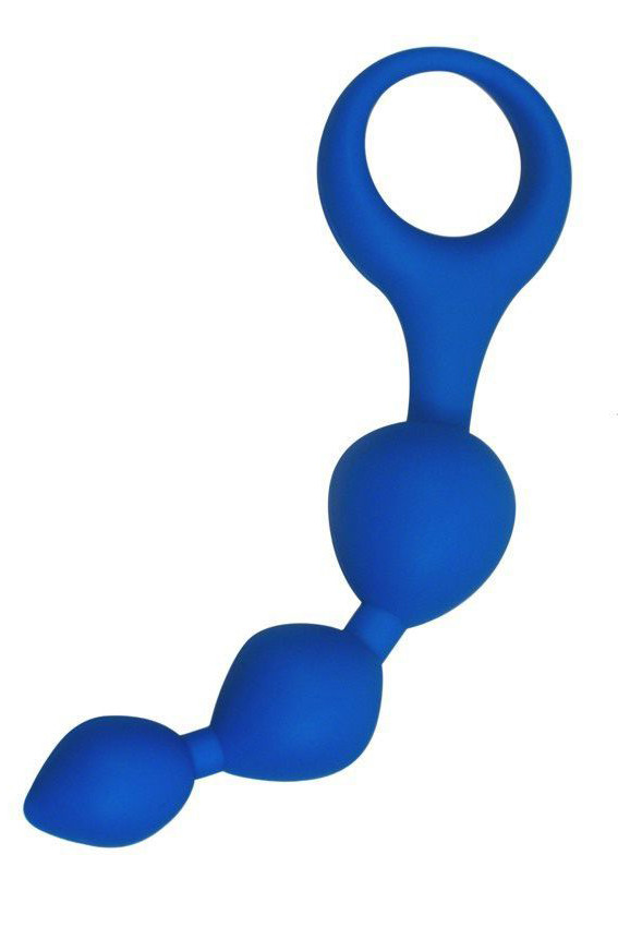 Анальні кульки Alive Triball Blue, макс. діаметр 2см, фото 1