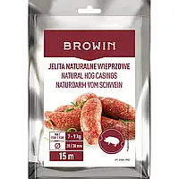 Натуральні свинячі оболонки Biowin 28/30 мм, 15 м — кишки для домашної ковбаси, сардельок, суджука