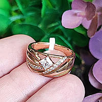 Кільце Хuping розміри:17,20 медичне золото позолота 18К 8490