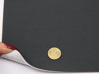 Відріз 0,6м, Автотканина стельова Lacoste L-55 графітова, на поролоні та повсті, товщ. 3мм, шир. 165см, Туреччина