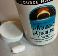 Комплекс L-аргініну L-цитруліну Source Naturals 1000 мг 120 таблеток, фото 4