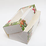 Коробка з пластиковим вікном та новорічним прінтом 330*150*110, фото 2