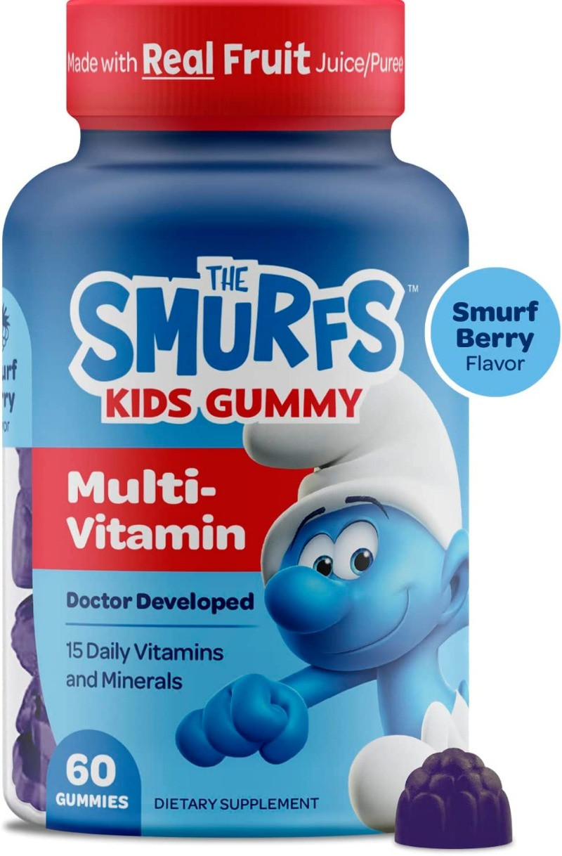 The Smurfs, дитячі жувальні мультивітаміни для захисту імунітету, 60 жувальних мармеладок