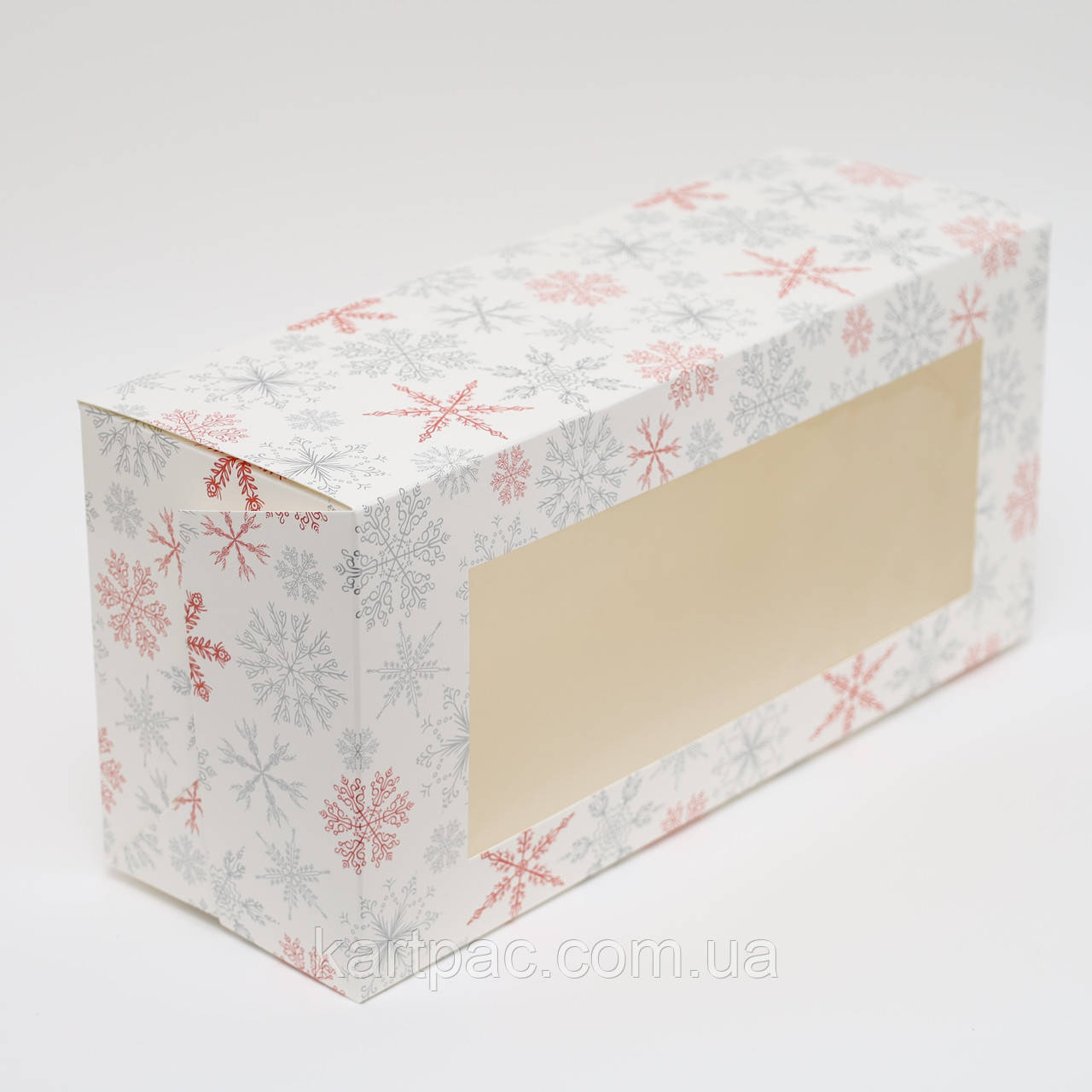 Коробка для рулетов с окном новогодняя 330*150*110 зима: продажа, цена ...
