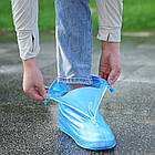 Чохли для взуття від дощу 45-46р (32,5см), з ПВХ, A5 / Водонепроникні бахіли на взуття / Бахіли від дощу, фото 5