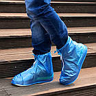 Чохли для взуття від дощу 45-46р (32,5см), з ПВХ, A5 / Водонепроникні бахіли на взуття / Бахіли від дощу, фото 6