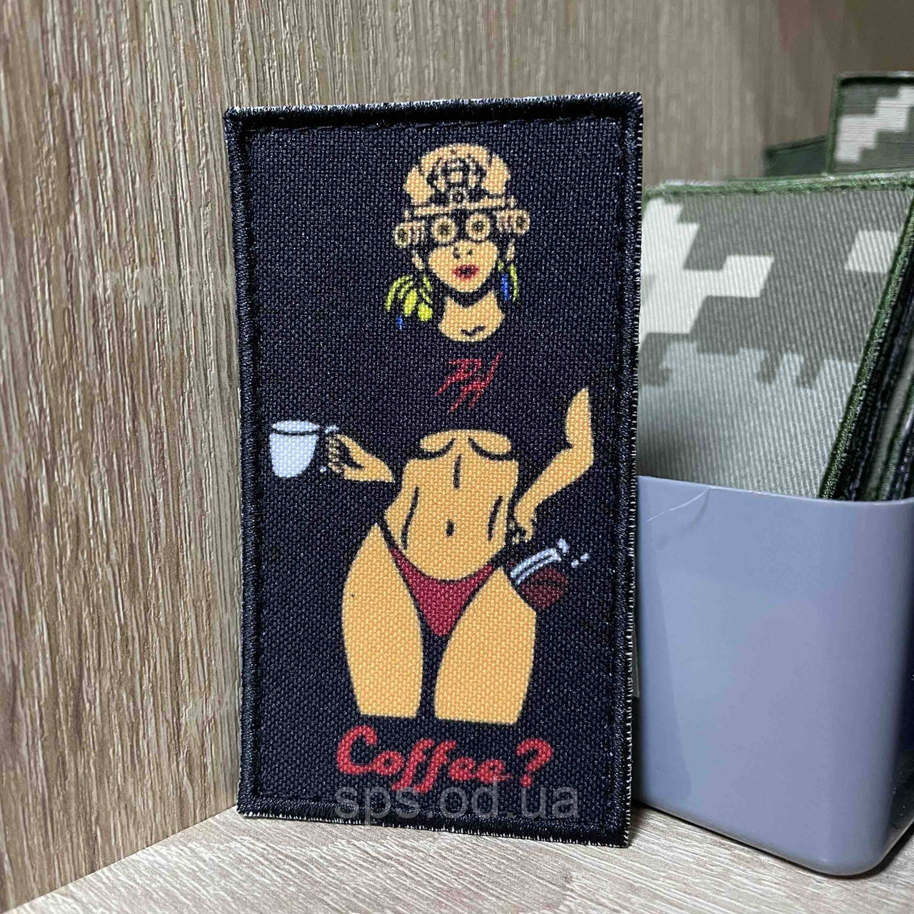 №ДШ051 Шеврон «Coffee?” 9*5 см