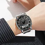 Чоловічий годинник із подвійною індикацією Skmei 1898SIWT Silver-White, фото 2