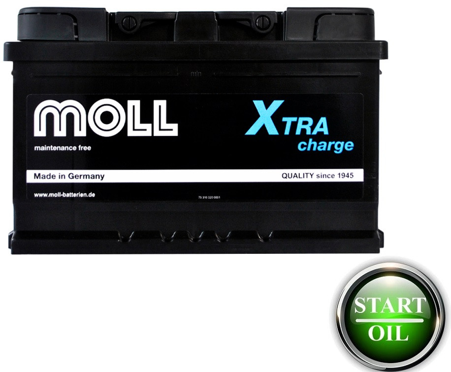 АКБ MOLL 75Ah 720A X-TRA Charge