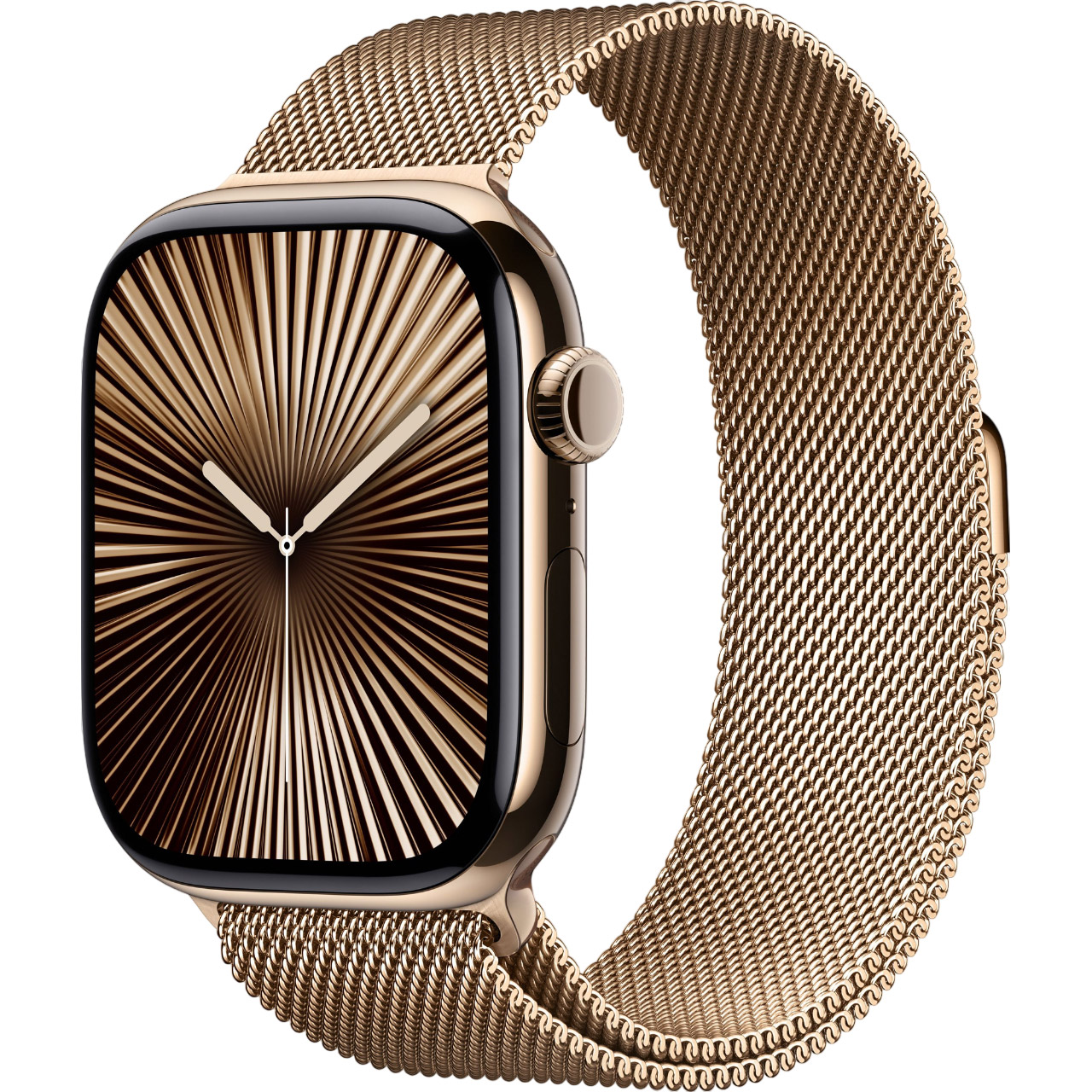 Смарт-годинник Apple Watch Series 10 GPS + Cellular 46mm Gold Titanium Case w. Gold Milanese Loop - S/M (MC7T4)