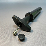 Насос для м’яча двосторонній, насос для футбольного мяча, ручний насос для м’яча з голкою Hechpro чорний (6926), фото 9