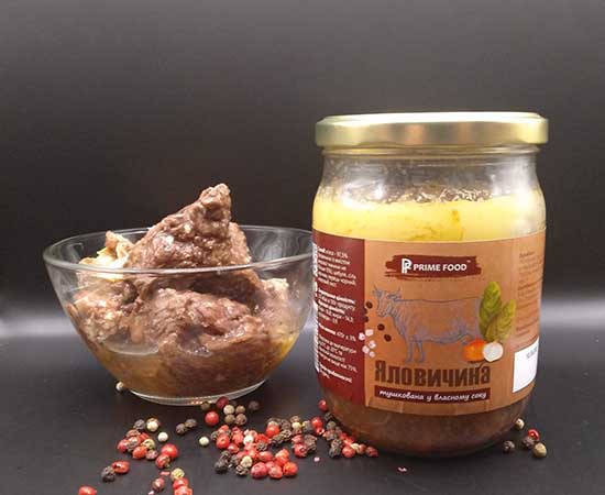 

Говядина тушеная в собственном соку ТМ 'PRIME FOOD'
