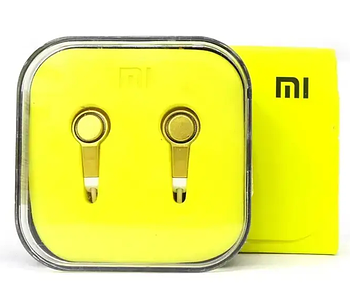 Провідні вакуумні навушники MI, жовті, jack 3.5 мм (KG-12655)