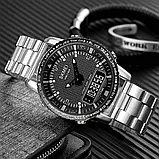 Чоловічий годинник із подвійною індикацією Skmei 1898SIBK Silver-Black, фото 4