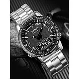 Чоловічий годинник із подвійною індикацією Skmei 1898SIBK Silver-Black, фото 3