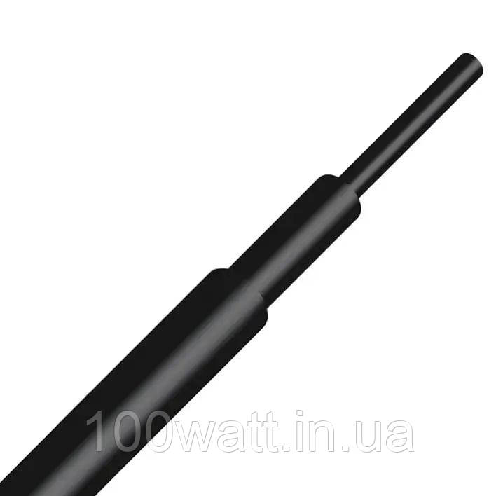 Трубка термоусадкова з клеєм 25.4/8.47 мм, чорна (1.22 м) ENERGIO 53409, фото 1