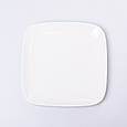 Тарілка квадратна плоска 20 на 20 см з порцеляни блюдо для подачі закусок хорека Lugi, фото 3