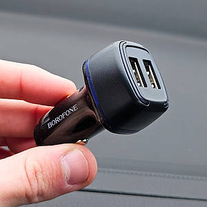 Автомобільний Зарядний Пристрій 12W 2USB 2.4A Borofone BZ14