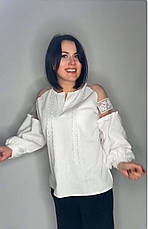 Вишиванка жіноча з білого льону "Казка", фото 3