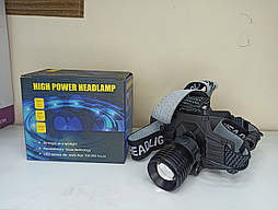 Ліхтар налобний 8105 1РЕЖИМ WHITE LASER LED PM10-TG, 2x18650, ЗУ Type-C, zoom