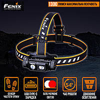 Налобний Ліхтар Fenix ​​HM60R Світлодіодний Ліхтарик Акумуляторний із Сенсором Частоти Кроку до 1300 лм 3400 мАгод.