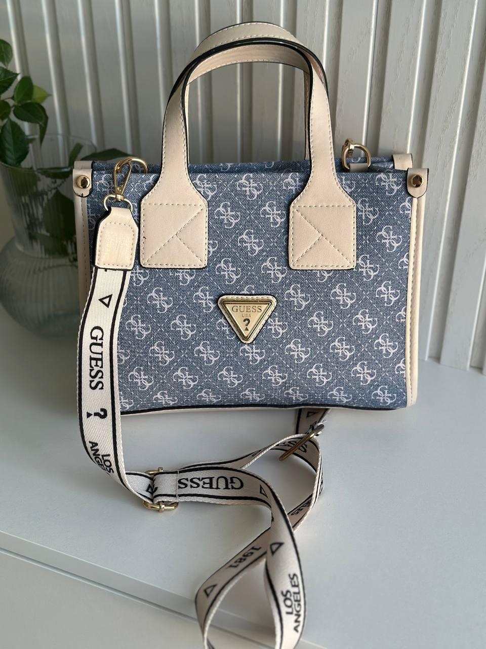 Сумка жіноча Guess шопер синій сумка під джинс джинсова