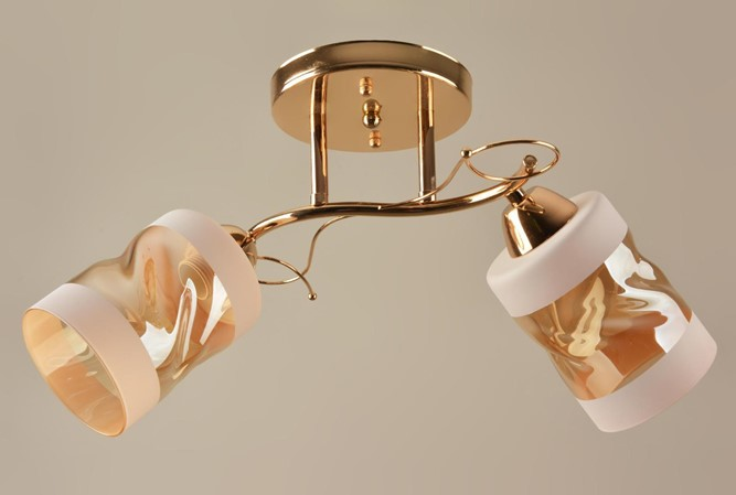 Люстра стельова на два плафони золота 480*150*230