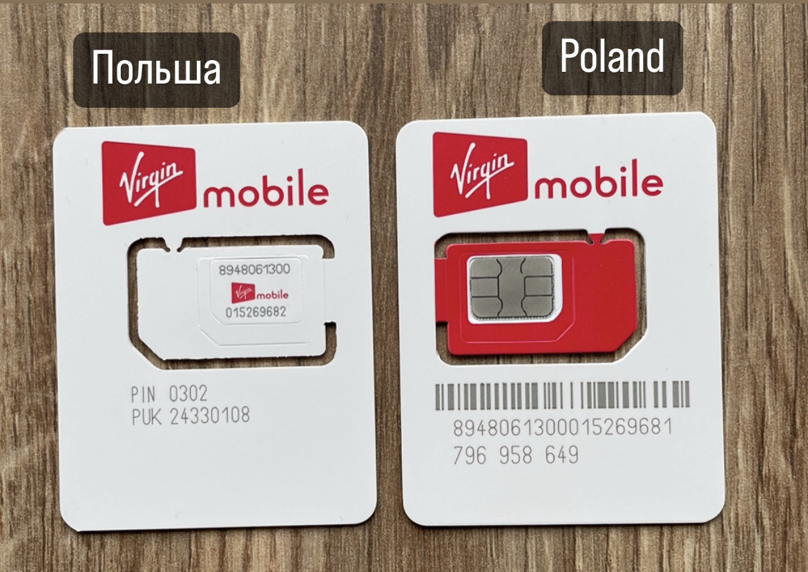 Сім карти Польщі Virgin🇵🇱