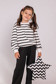 Джемпер для дівчинки в полоску двухнитка