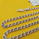 Срібний ланцюжок Бісмарк (плоский) Ширина 4,5 мм. 55 см, фото 6