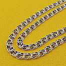 Срібний ланцюжок Бісмарк (плоский) Ширина 4,5 мм. 55 см, фото 8