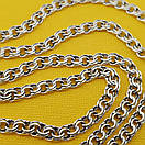 Срібний ланцюжок Бісмарк (плоский) Ширина 4,5 мм. 55 см, фото 10