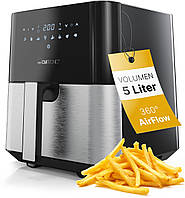 Мультипіч аерофритюрниця Clatronic Hot Air Fryer XXL 5.0 л з сенсорним керуванням (FR 3782 H)
