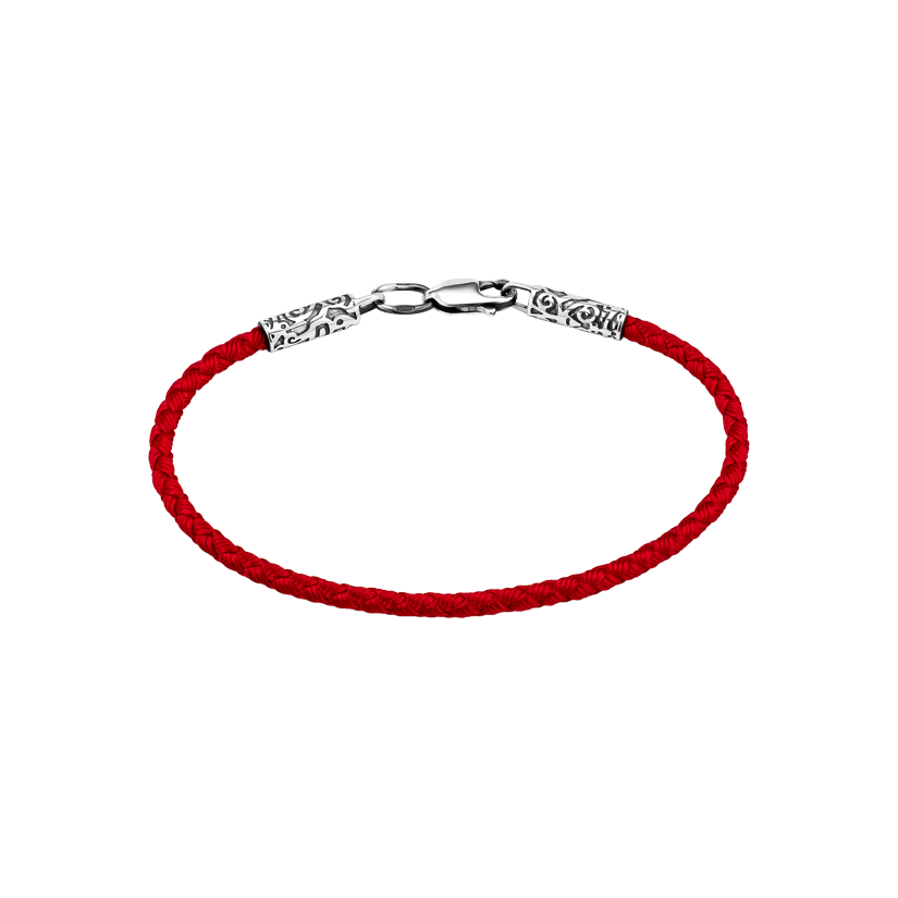 Браслет Червона нитка із срібною застібкою, фото 1