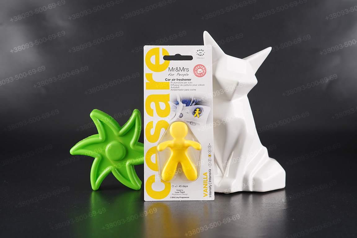 Ароматизатор для авто CESARE жовтий ВАНІЛІН/VANILLA – Mr&Mrs Fragrance, фото 1
