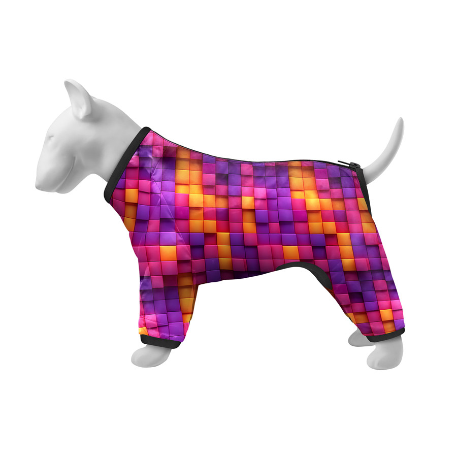 Вітровка для собак WAUDOG Clothes, малюнок "Куби 3Д", M47, В 69-72 см, С 47-50 см, фото 1