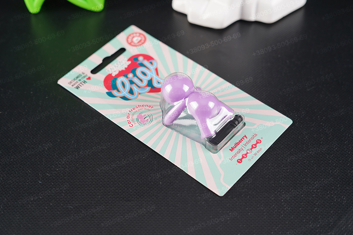 Ароматизатор для авто GIGI бузковий ШОВКОВИЦЯ/MULBERRY – Mr&Mrs Fragrance (на прищіпці), фото 1