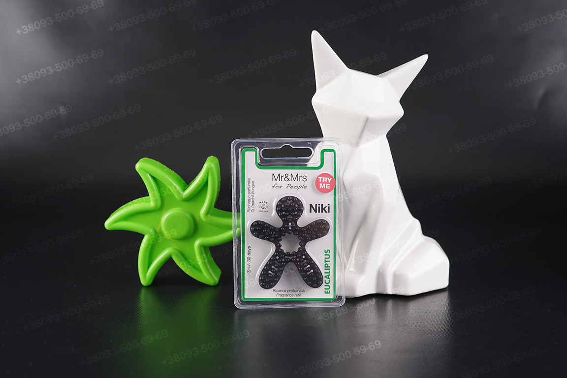 Ароматизатор для авто NIKI змінний блок/картридж ЕВКАЛІПТ/EUCALIPTUS – Mr&Mrs Fragrance (на прищіпці), фото 1