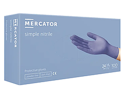 Рукавички нітрілові Mercator Nitrile блакитні без пудри розмір XL